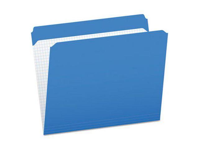 Pendaflex Reinforced Top Tab File Folders Straight Cut Letter Blue 100/Box R152BLU