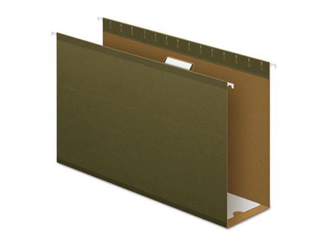 Pendaflex Reinforced 4' Extra Capacity Hanging Folders Legal Standard Green 25/Box 4153X4