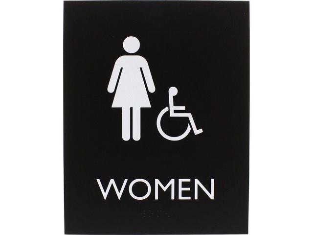 Lorell Sign, Women, 6-4/10'Wx8-1/2'Lx4/5'H, Black (LLR02666)