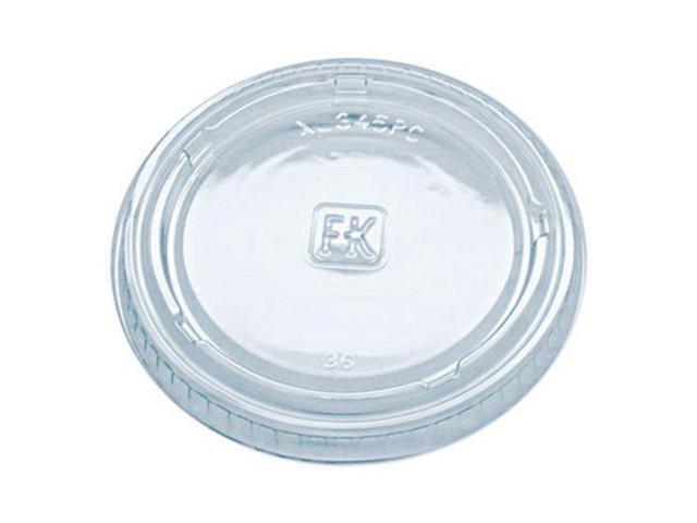 Fabri-Kal Portion Cup Lids Fits 3.25-5.5oz Cups Clear 2500/Carton XL345PC