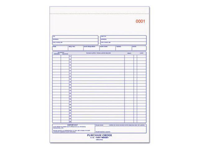 Rediform Purchase Order Book 8 1/2 x 11 Letter Two-Part Carbonless 50 Sets/Book
