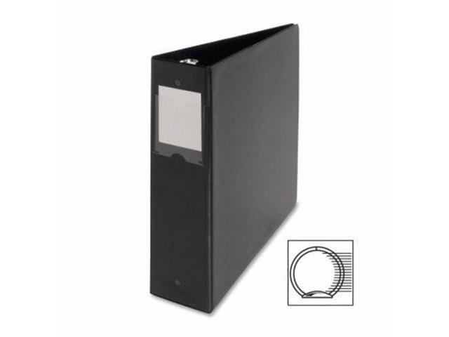 Business Source Round Ring Binder w/Label Holder 2' Cap. 11'x8-1/2' BK 28561