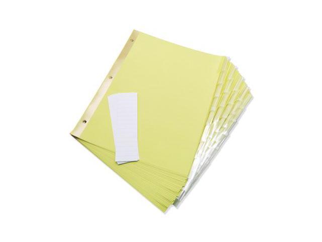 UNIVERSAL Extended Insert Indexes Eight Clear Tabs Letter Buff 6 Sets/Box 21877