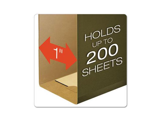 Pendaflex Reinforced 1' Extra Capacity Hanging Folders Letter Standard Green 25/Box 4152X1