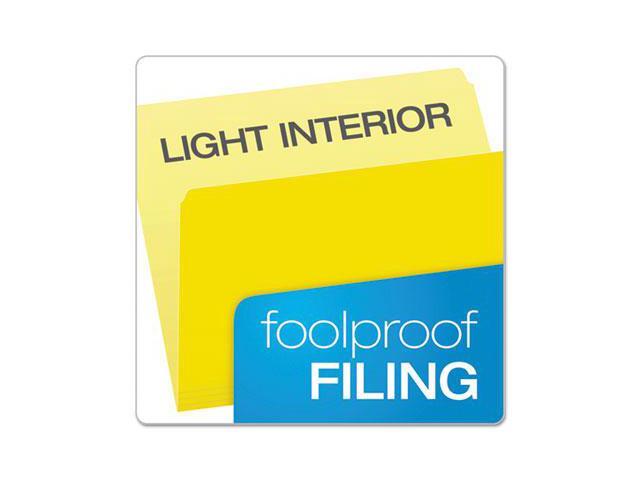 Pendaflex Colored File Folders Straight Top Tab Letter Yellow/Light Yellow 100/Box 152YEL