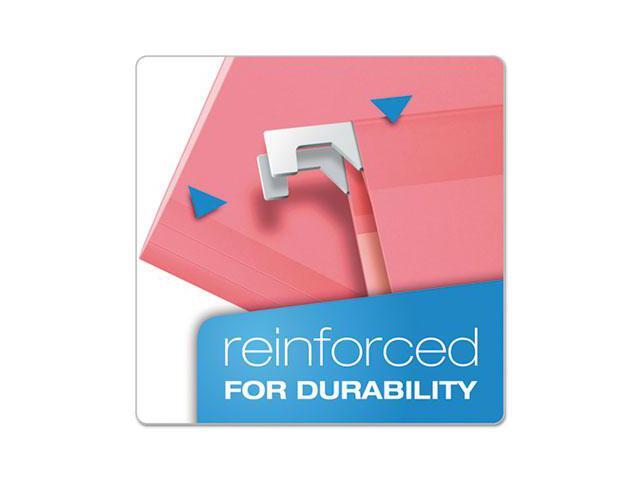 Pendaflex Reinforced Hanging Folders 1/5 Tab Legal Pink 25/Box 415315PIN
