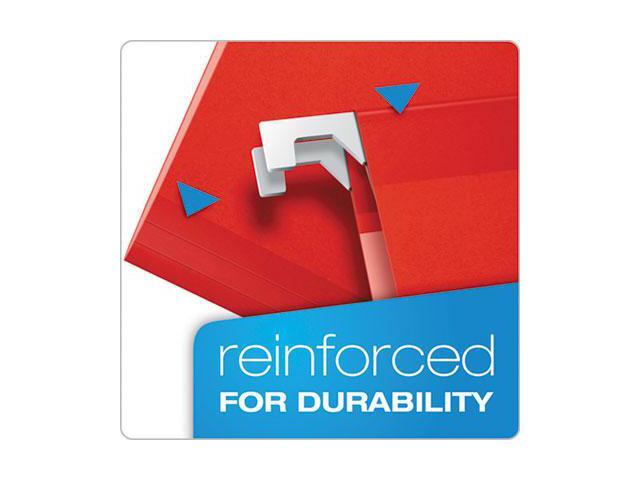 Pendaflex Reinforced Hanging Folders 1/5 Tab Legal Red 25/Box 415315RED