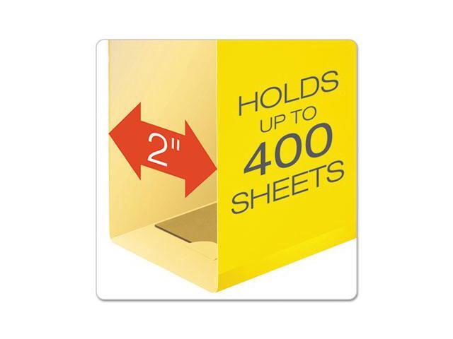 Pendaflex Reinforced 2' Extra Capacity Hanging Folders 1/5 Tab Legal Yellow 25/Box 4153X2YEL