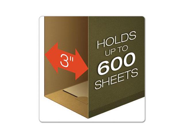 Pendaflex Reinforced 3' Extra Capacity Hanging Folders Letter Standard Green 25/Box 4152X3