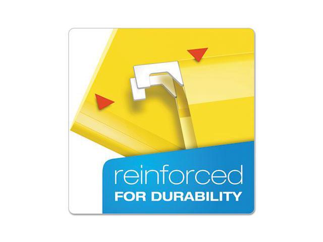 Pendaflex Reinforced Hanging Folders 1/5 Tab Letter Yellow 25/Box 415215YEL