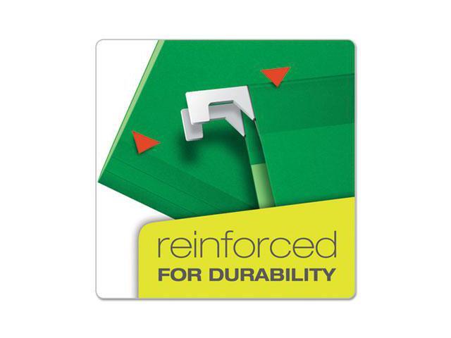 Pendaflex Reinforced 2' Extra Capacity Hanging Folders Letter Bright Green 25
