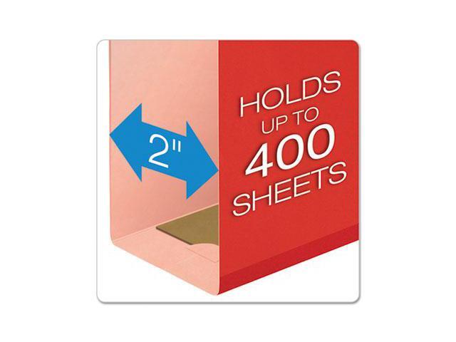 Pendaflex Reinforced 2' Extra Capacity Hanging Folders 1/5 Tab Letter Red 25/Box 4152X2RED