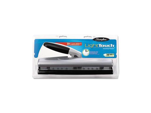 Swingline Paper Punch, 3-Hole, 12 Sheet Black/Silver Metal A7074026E
