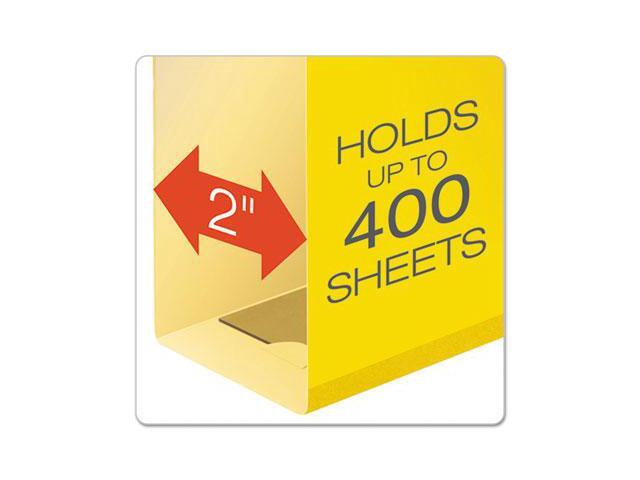 Pendaflex Reinforced 2' Extra Capacity Hanging Folders 1/5 Tab Letter Yellow 25/Box 4152X2YEL