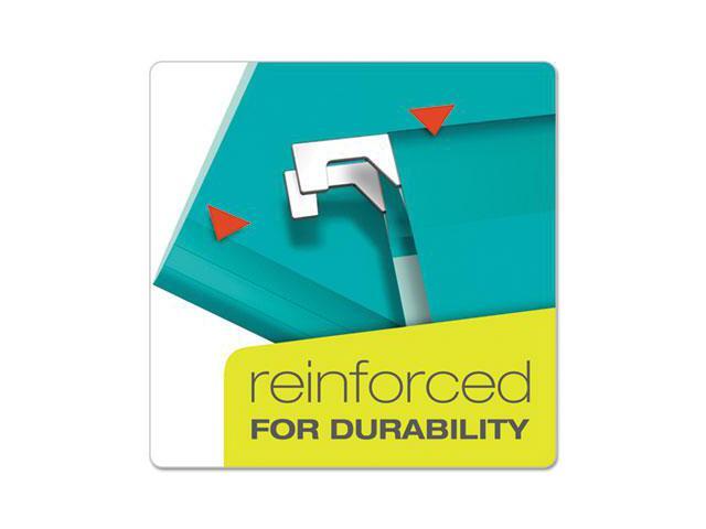 Pendaflex Reinforced Hanging Folders 1/5 Tab Letter Aqua 25/Box 415215AQU