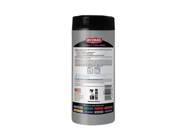 Weiman Stainless Steel Cleaning Wipes, 4 - 30ct Canisters (WMN92CT)