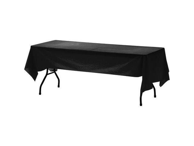 Genuine Joe Table Cover, Plastic, 54'X108', 24/Ct, Black (GJO00068CT)