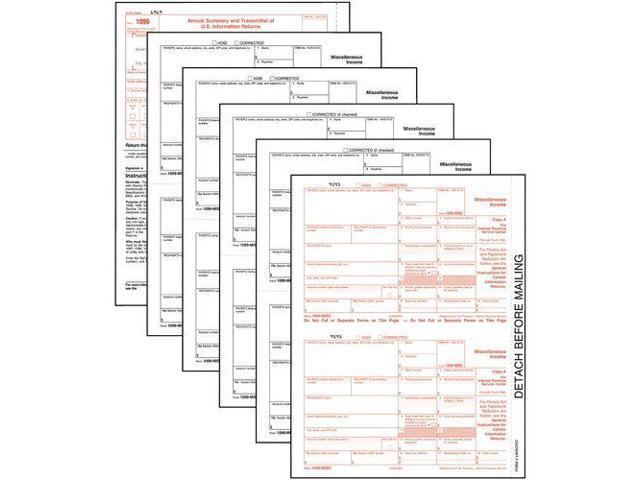 5-Part 1099-MISC Tax Forms, 8.5 x 11, 50/Pack 22993MISC