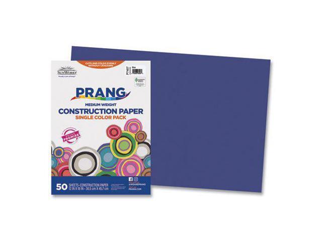 Sunworks Construction Paper, 58lb, 12 X 18, Blue, 50/Pack 7407