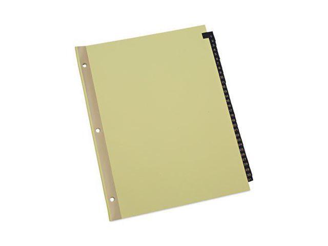 UNIVERSAL Leather-Look Mylar Tab Dividers 31 Numbered Tabs Letter Black/Gold Set