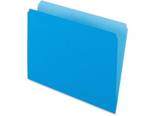 Pendaflex Colored File Folders Straight Cut Top Tab Letter Blue/Light Blue 100/Box 152BLU