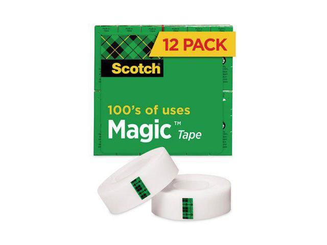 Scotch Magic Tape Value Pack, 1' Core, 0.75' X 83.33 Ft, Clear, 12/Pack 810K12