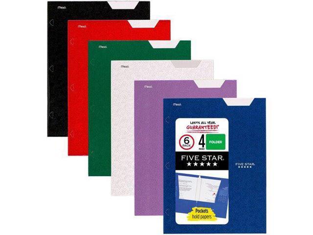 Mead Products 38058 9.5 x 12.5 in. 4-Pocket Plastic Folder, Quick-View, Traditional Design - Assorted