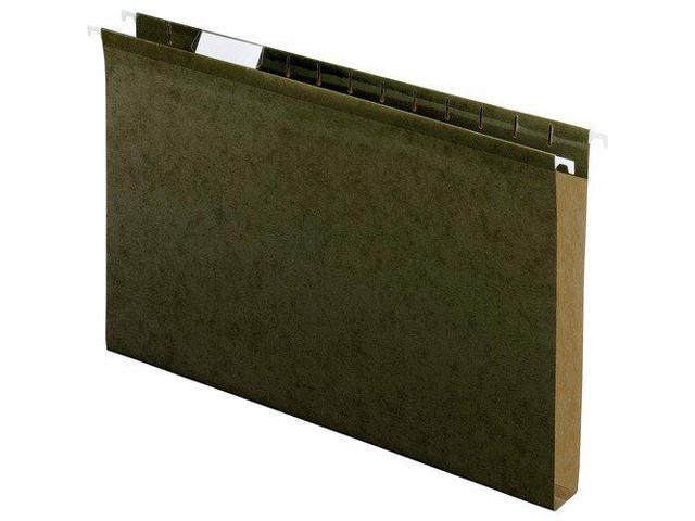 Pendaflex Reinforced 1' Extra Capacity Hanging Folders Legal Standard Green 25