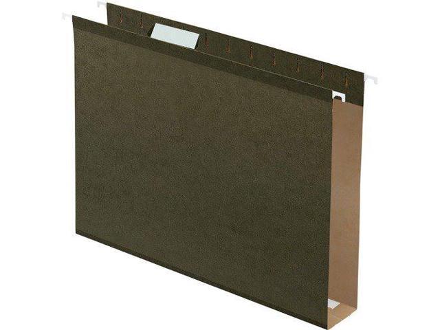 Pendaflex Reinforced 2' Extra Capacity Hanging Folders 1/5 Tab Letter Green 25/Box 4152X2