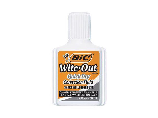 Bic Wite-Out Quick Dry Correction Fluid 20 ml Bottle White 1/Dozen WOFQD12WE
