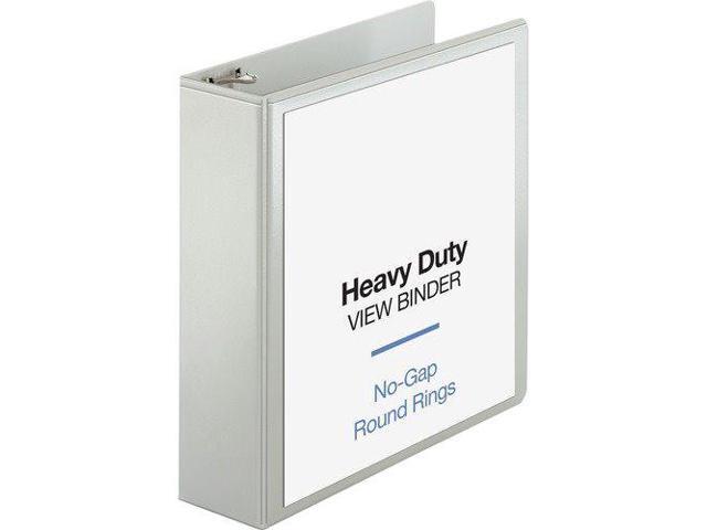 Business Source View Binder Round Ring 3' Cap Letter-size White 19751