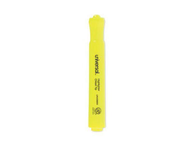 Universal Desk Highlighter Chisel Tip Fluorescent Yellow 36/Pack 08866