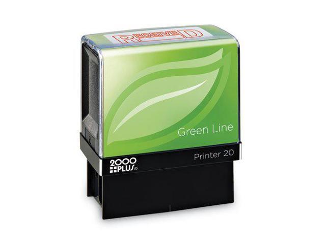 Cosco 2000plus Green Line Message Stamp, Received, 1 1/2 X 9/16, Red 098372