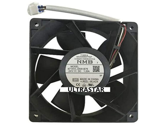 Original New NMB 4715VL-05W-B76 DC 24V 1.20A 120X120X38mm Inverter Cooling Fan ACS580/880