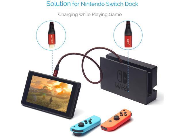 USB C Extension Cable Short 2ft (2Pack), RIITOP USB-C Male to Female Braided Cable for Nintendo Switch, MacBook Pro