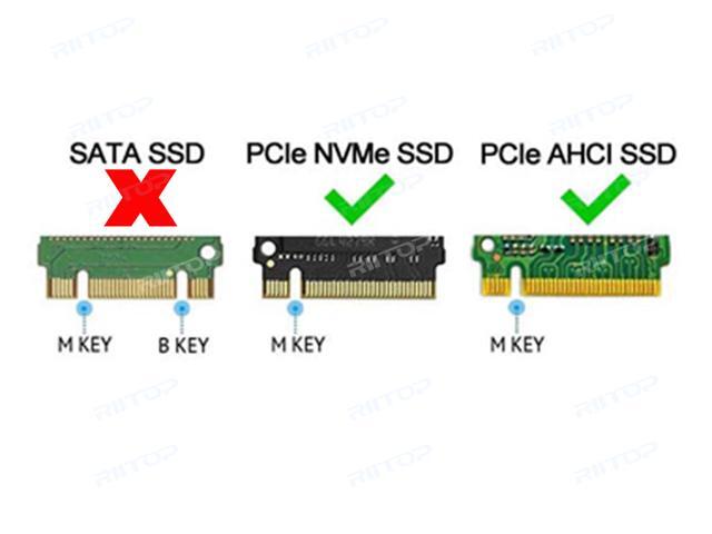 M.2 NVMe to PCIe Adapter, RIITOP NVMe to PCIe x4 x8 x16 Adapter Card Converter, Compatible with M-Key M.2 NVMe SSD 2280/2260/2242/2230 mm