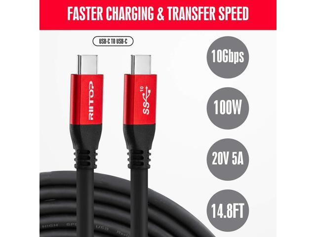 Oculus Link Cable 15ft, RIITOP Oculus Link VR Virtual Reality Headset Cable Cord for Quest 2 and Quest, Hi Speed 10Gbps Data Sync and PD Charging...