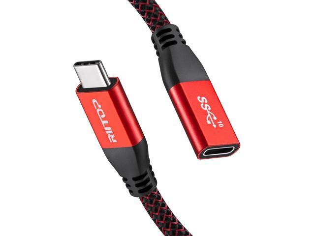 USB C Extension Cable 2FT, RIITOP USB 3.1 Type C Male to Female Fast Charging Cord, Sync Audio Video Data Transfer for iPad Mini 6th, M1 MacBook...