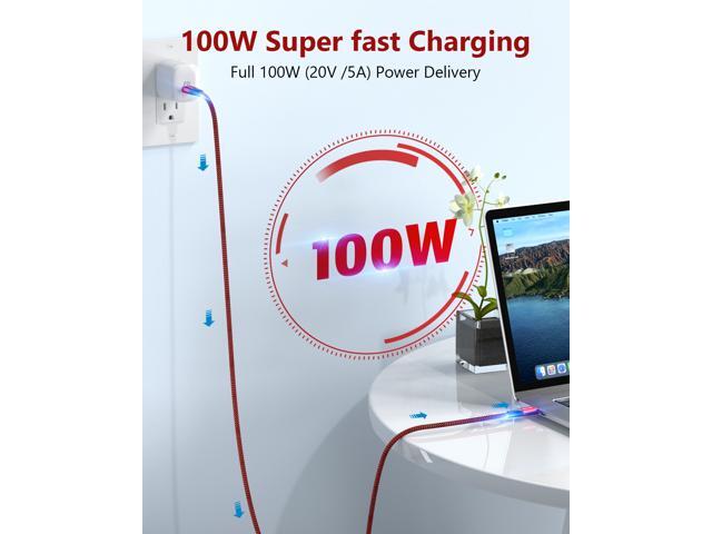 USB C to C Cable 100W [5FT, 20Gbps], RIITOP USB 3.2 Type-C Gen 2x2 Cable with E-Marker (Thunderbolt 3 Compatible) Support PD Fast Charge / 4K Video...