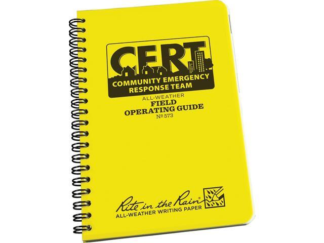 RITE IN THE RAIN 573 Field Operating Guide, 4-5/8 x 7In.