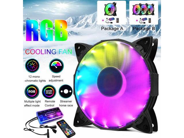 120mm 6 Pin RGB Computer Case Cooling Fan Computer Case Fan Silent CPU Cooling Fan PC Cooler Fan Adjust Color RGB Fan DC 12V