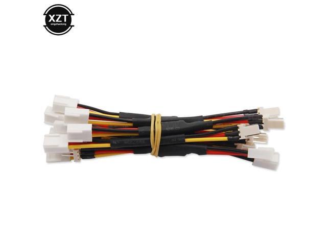 10PCS 3pin Computer Fan Down Slow Speed fan controller Cable 10cm Deceleration Line for PC CPU Cooling Fan Cpu cooler Connector