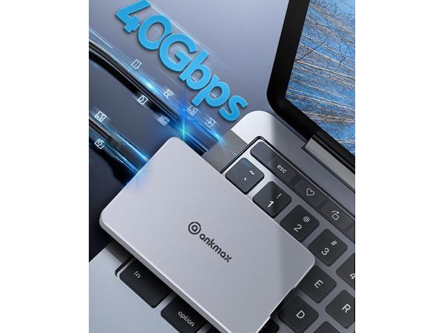 Ankmax USB 4 SSD Enclosure for NVMe M.2 SSD, UC4M2 USB 4 Type-C 40Gbps Interface Compatible with Thunderbolt 3/4 USB3.1/3.0, Tool-Free Aluminum...