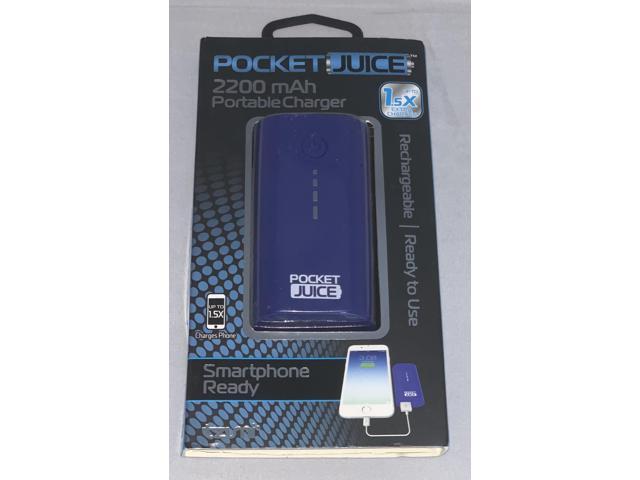 Tzumi Pocket Juice 2200mAh Portable Charger Royal Blue x 2 Pack!