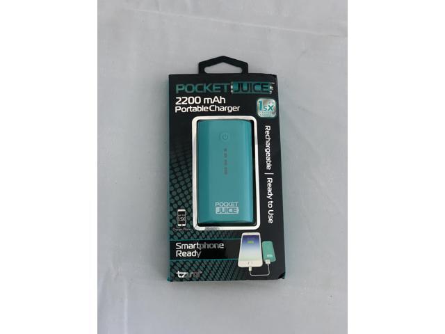 Tzumi Pocket Juice 2200 mAh Portable Charger Teal x 2 Pack!