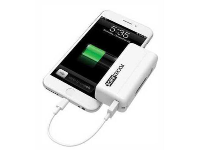 Tzumi Pocket Juice 2200 mAh Portable Charger White x 2 Pack!