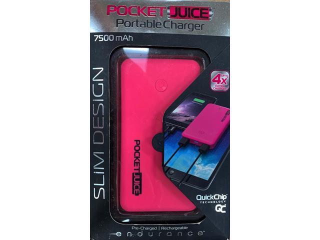 Tzumi Pocket Juice 7500 Portable charger Slim Pink