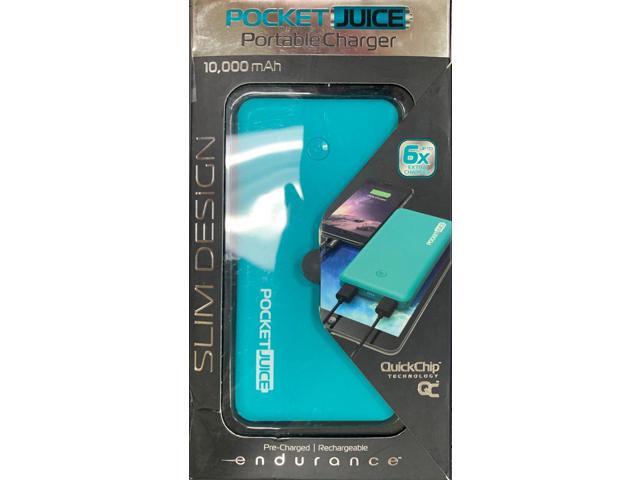 Tzumi Pocket Juice 10,000 Portable Charger Teal