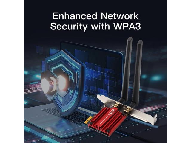 DERAPID AX3000 PCIe WiFi Card WiFi 6 Network Card with Bluetooth 5.2, Dual Band 2.4G/5G Wireless Adapter 802.11ax, MU-MIMO, OFDMA, WPA3, Compatible...