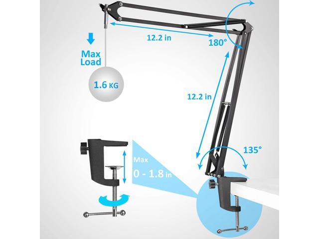 Hot sale Blue Yeti X Mic Stand with Pop Filter - Microphone Boom Arm Stand with Flocked Foam Windscreen for Blue Yeti X Microphone